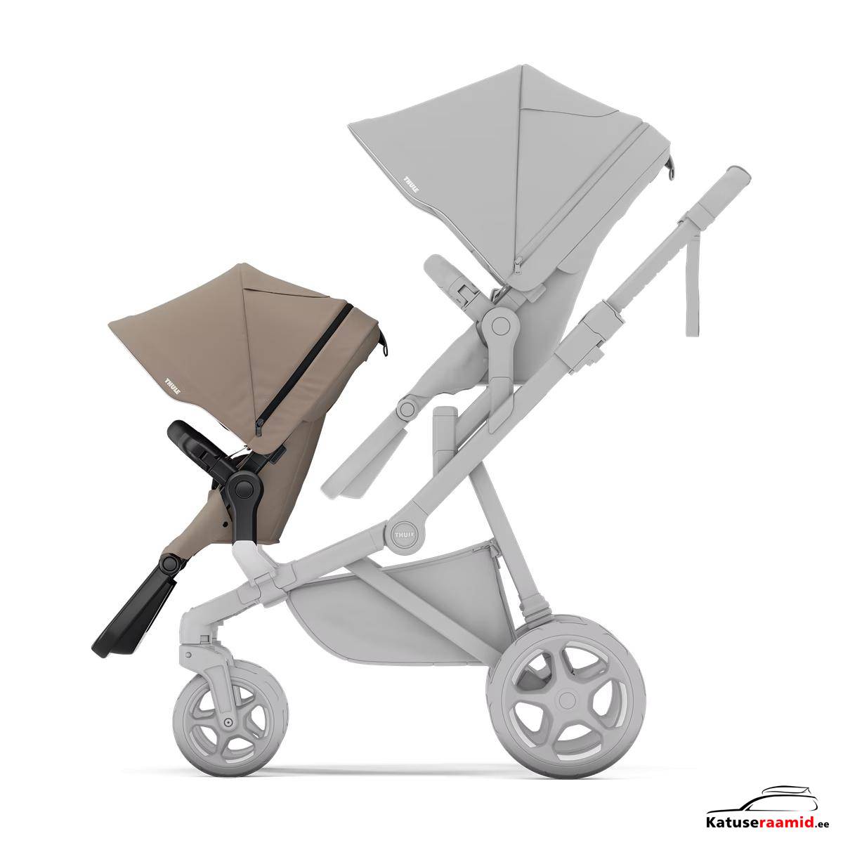 Thule Sleek 2 sibling seat - Tinted taupe, 11000218 Thule Sleek 2 sibling seat - Tinted taupe, 11000218