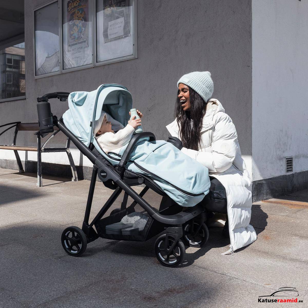 Thule stroller footmuff - Mid blue